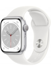 Умные часы Apple Watch Series 8 45 мм Silver Aluminium Case with Silver Sport Band, размер S/M