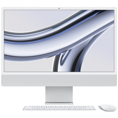 Apple iMac 24" Retina 4,5K (Z19E000Y4), M3 (8C CPU, 10C GPU), 16 ГБ, 512 ГБ SSD, серебристый